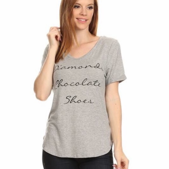 “Diamonds, Chocolate, Shoes” Graphic Tee - Picture 4 of 4